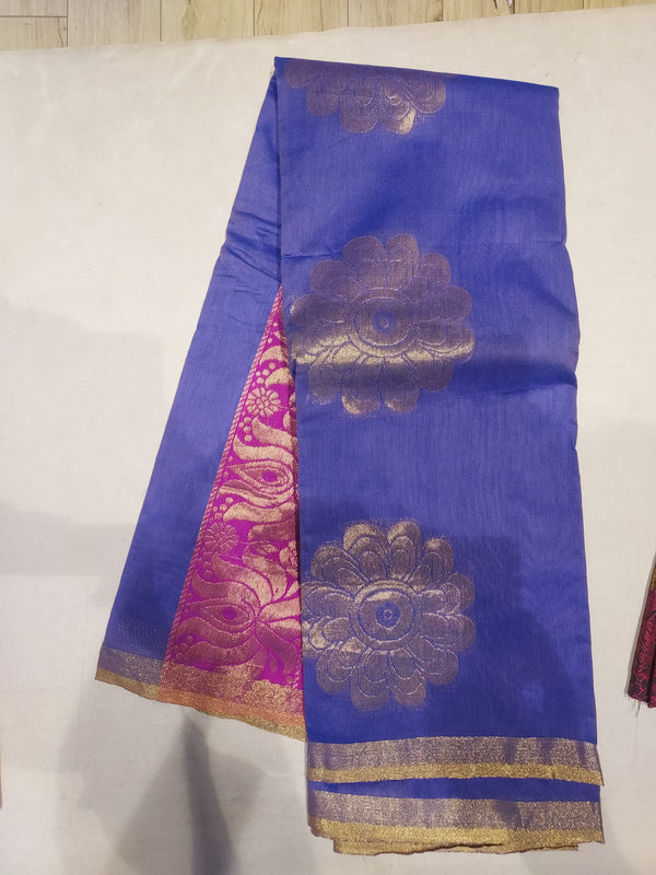 Banarasi :-  Blue Banarasi Silk Saree