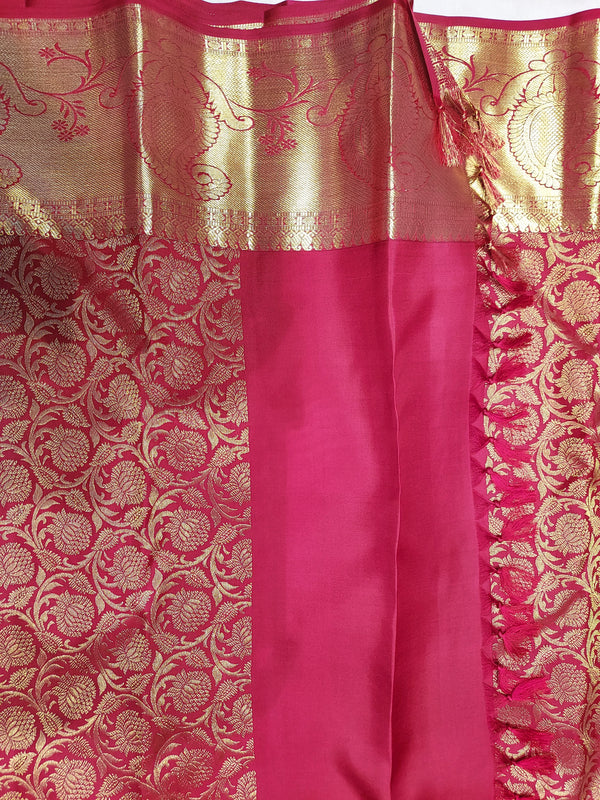 Kanchipuram Wedding :- Red Dual Tone Kanchipuram Silk Saree