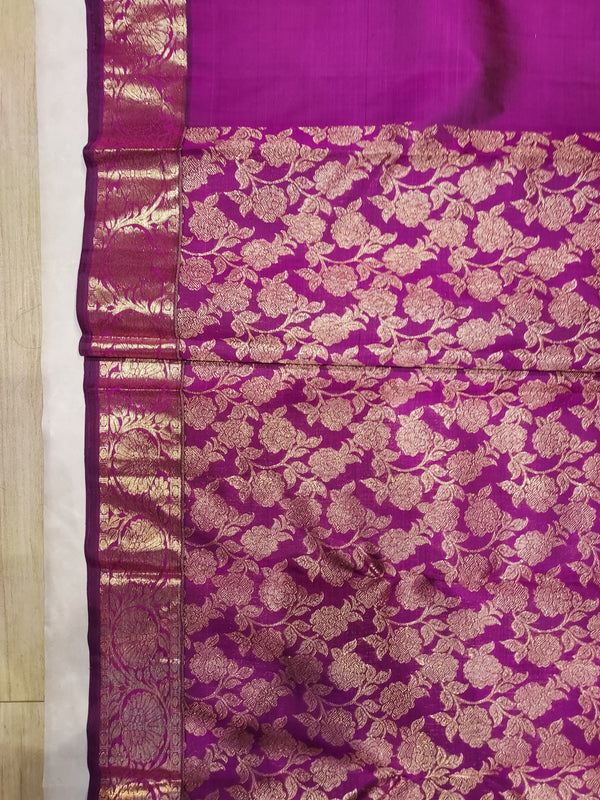 Kanchipuram Wedding :- Purple Kanchipuram Tissue Silk Saree