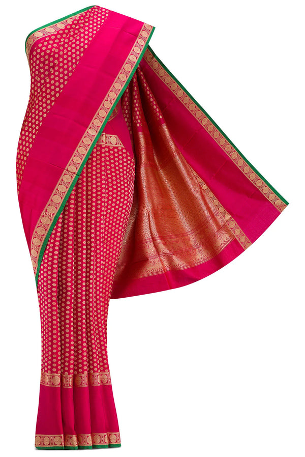 Pink Dual Tone Kanchipuram Silk Saree